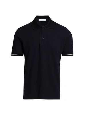 Piqué Jersey Knit Polo Shirt