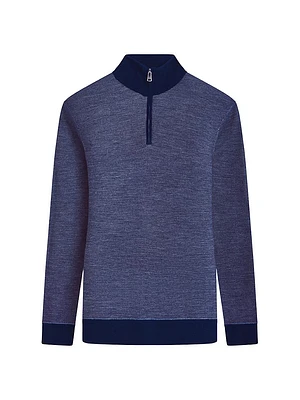 Merino Wool-Silk Half-Zip Sweater