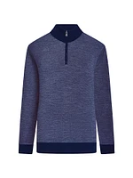 Merino Wool-Silk Half-Zip Sweater
