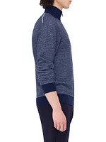 Merino Wool-Silk Half-Zip Sweater