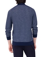 Merino Wool-Silk Half-Zip Sweater