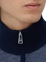 Merino Wool-Silk Half-Zip Sweater