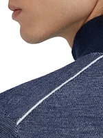 Merino Wool-Silk Half-Zip Sweater