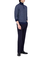 Merino Wool-Silk Half-Zip Sweater