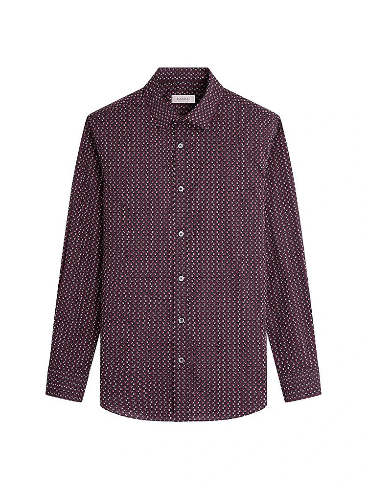 Julian Geometric Button-Front Shirt