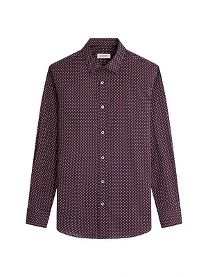 Julian Geometric Button-Front Shirt