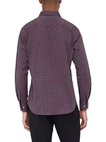 Julian Geometric Button-Front Shirt