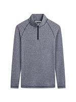 Knit Quarter-Zip Cotton-Blend Sweater