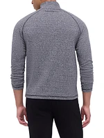 Knit Quarter-Zip Cotton-Blend Sweater