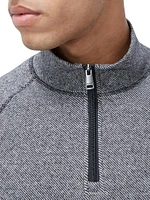 Knit Quarter-Zip Cotton-Blend Sweater
