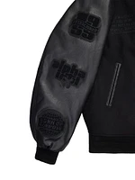 MA-1 Leather Sleeve Varsity Jacket