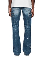 Flared Stretch Cargo Jeans