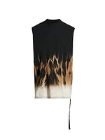 Tarp Tie-Dye Cotton Sleeveless T-Shirt