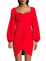 Tonja Draped Knee-Length Dress