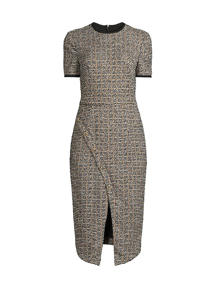 Henderson Bouclé Sheath Midi-Dress