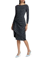 Alula Check Knotted Sheath Dress