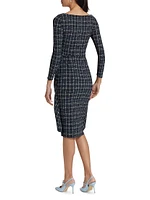 Alula Check Knotted Sheath Dress