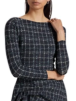 Alula Check Knotted Sheath Dress