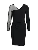 Pumina Illusion-Sleeve Cocktail Dress