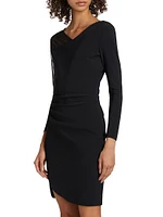 Pumina Illusion-Sleeve Cocktail Dress