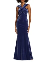 Datai Velvet V-Neck Gown