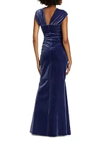 Datai Velvet V-Neck Gown