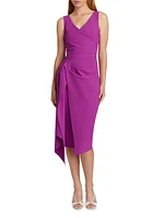 Ellia Draped V-Neck Cocktail Dress