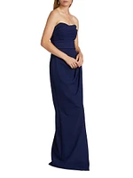 Dotai Draped Strapless Gown