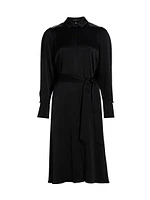 Everett Satin Crêpe Cape Dress