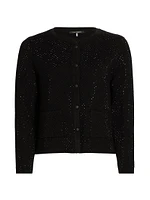 Lois Crystal-Embellished Wool-Blend Cardigan