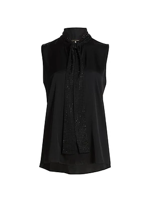 Evelyn Silk-Blend Sleeveless Blouse