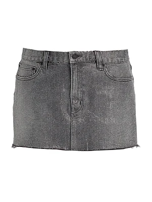 Hotfix Denim Miniskirt