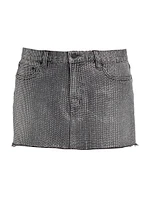 Hotfix Denim Miniskirt