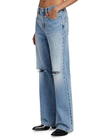 90's High-Rise Distressed Jeans