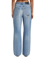 90's High-Rise Distressed Jeans