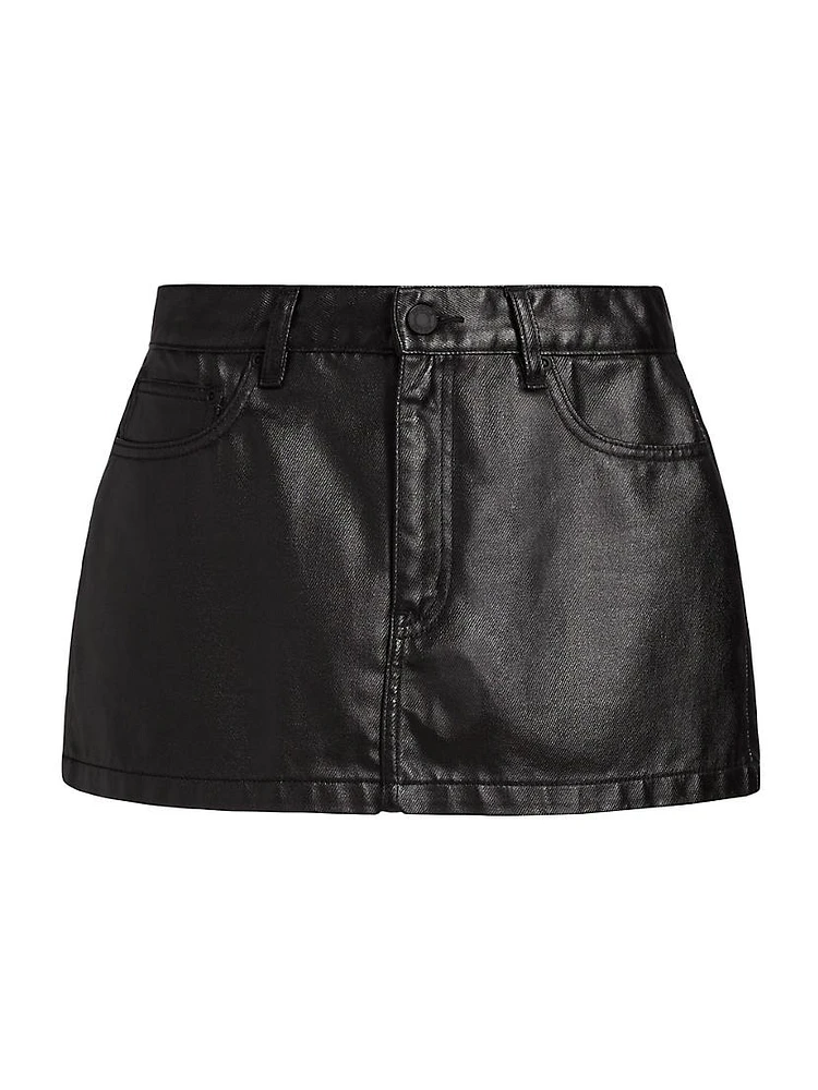 Faux Leather Miniskirt