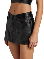 Faux Leather Miniskirt