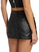 Faux Leather Miniskirt