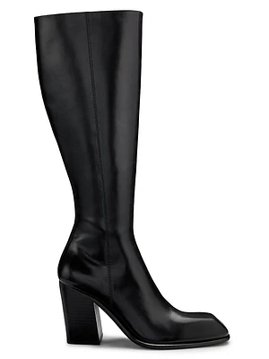 Throttle 95MM Leather Knee-High Boots
