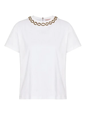 Embroidered Cotton Jersey T-Shirt