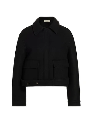 Virgin Wool Crop Jacket