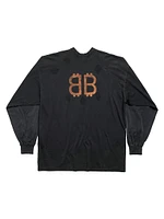 Paris Moon Double Front Long Sleeve Oversized T-Shirt
