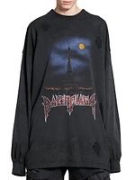Paris Moon Double Front Long Sleeve Oversized T-Shirt