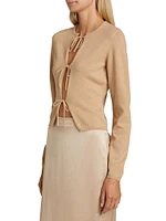 Cashmere Tie-Front Cardigan