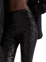 Sequined Stretch Pants