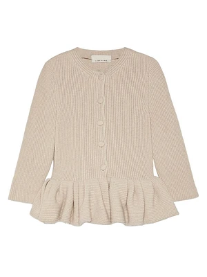 Peplum Cashmere Cardigan
