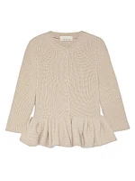 Peplum Cashmere Cardigan