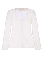 Amber Bouclé Wool-Blend Top
