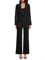 Fallon Lace Mid-Rise Flared Pants