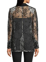 Ari Flocked Chantilly Lace Blazer